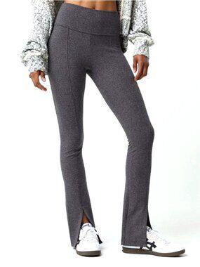 Aerie AE Offline Textured Pull On Legging Pants with Split Ankle Charcoal Gray M